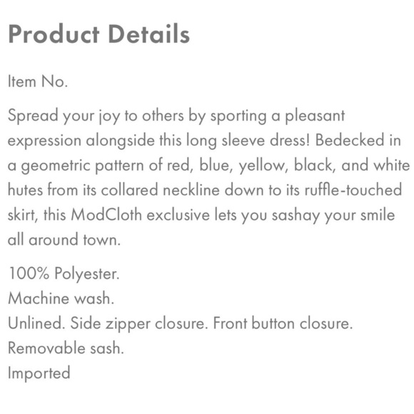 Lace & mesh/ModCloth long sleeve faux wrap mini dress retro geometric print mini - Picture 12 of 13